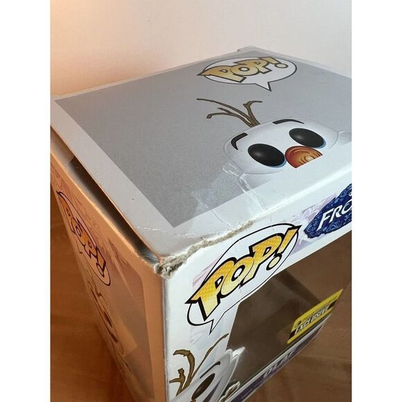 DISNEY FROZEN GLITTER OLAF THE SNOWMAN POP VINYL FIGURE - EE EXCLUSIVE Damaged - Picture 6 of 9